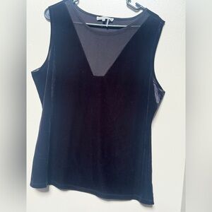 Liquid by Sioni | Black Velvet Top | EUC | XL
